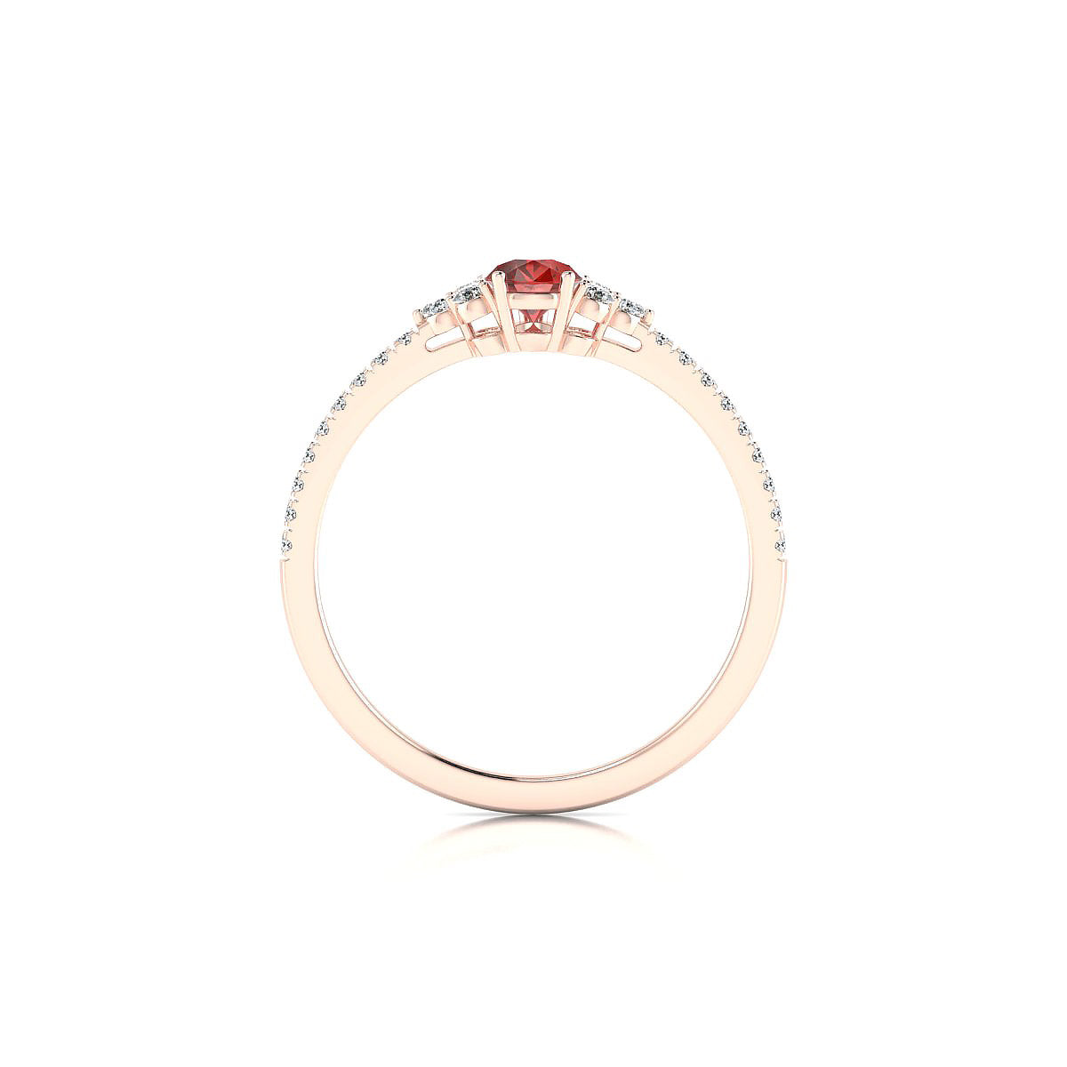 Reverie | 18k Rose Gold 6 x 4 mm Pear Garnet Ring