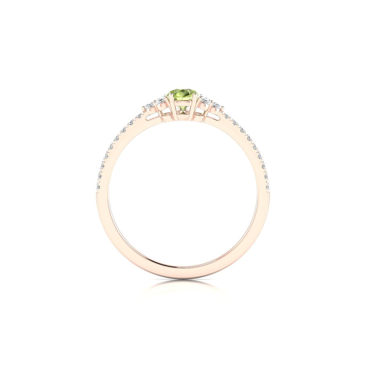 Reverie | 18k Rose Gold 6 x 4 mm Pear Peridot Ring