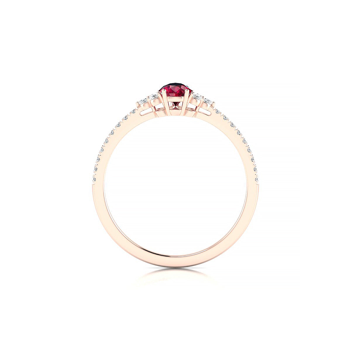 Reverie | 18k Rose Gold 6 x 4 mm Pear Ruby Ring