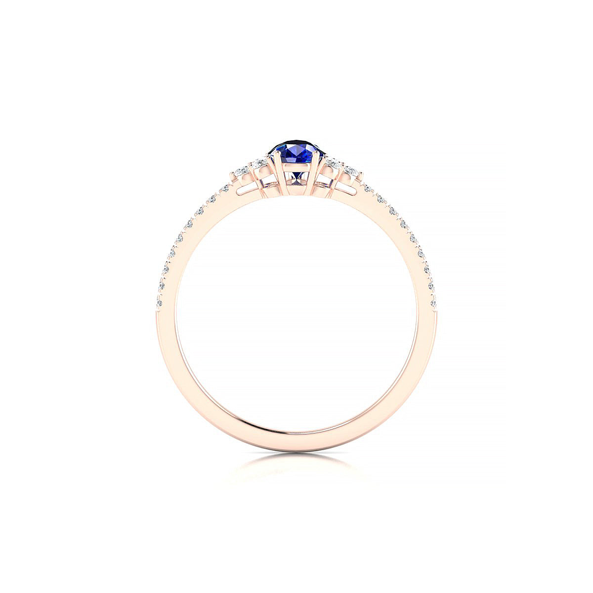 Reverie | 18k Rose Gold 6 x 4 mm Pear Sapphire Ring