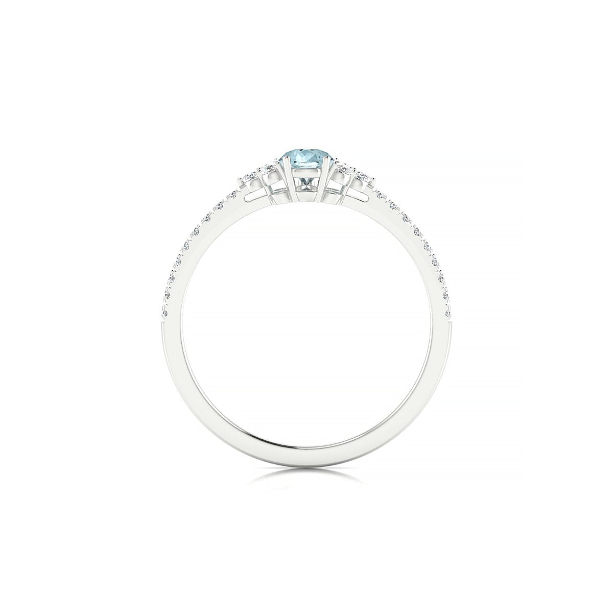 Reverie | 18k White Gold 6 x 4 mm Pear Aquamarine Ring