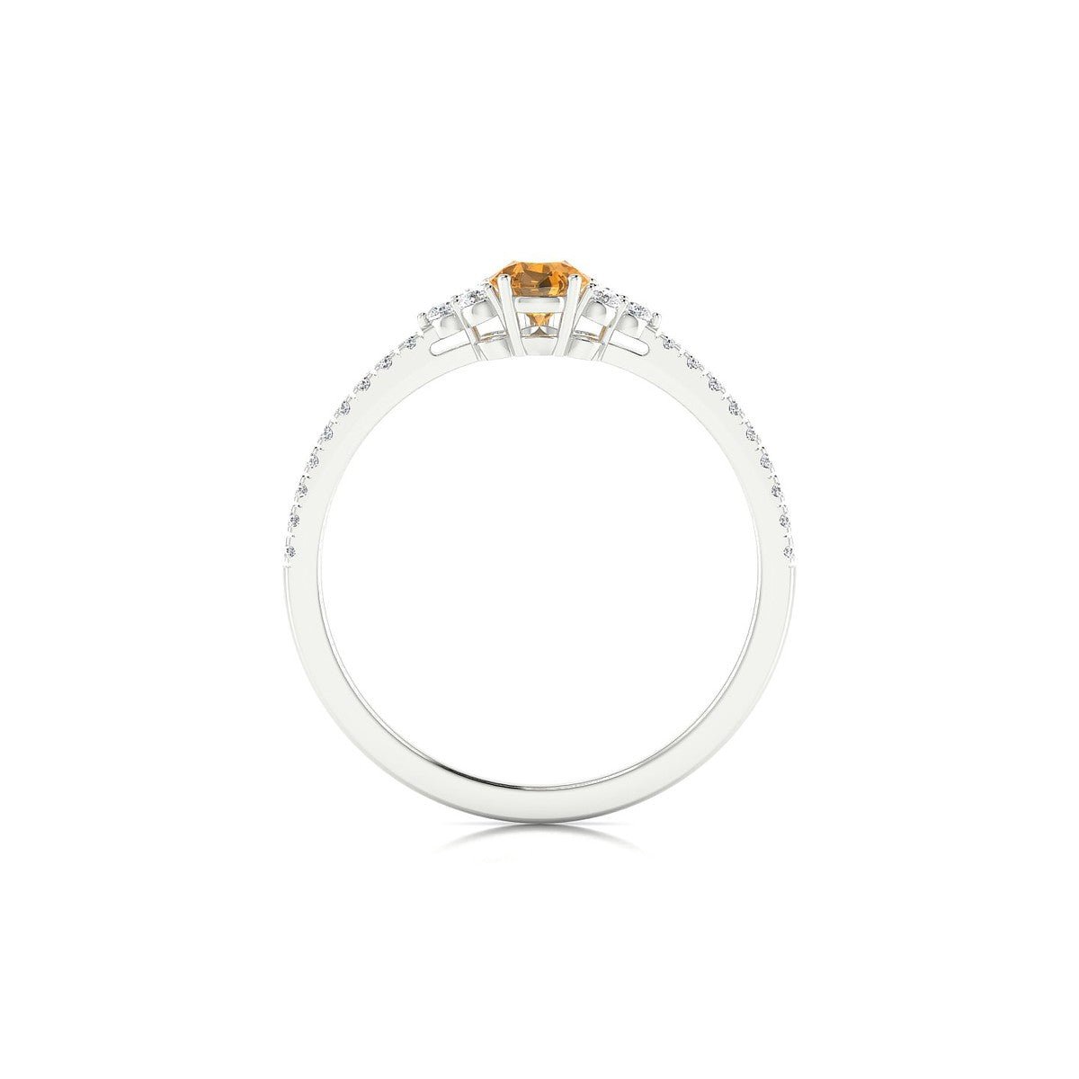 Reverie | 18k White Gold 6 x 4 mm Pear Citrine Ring