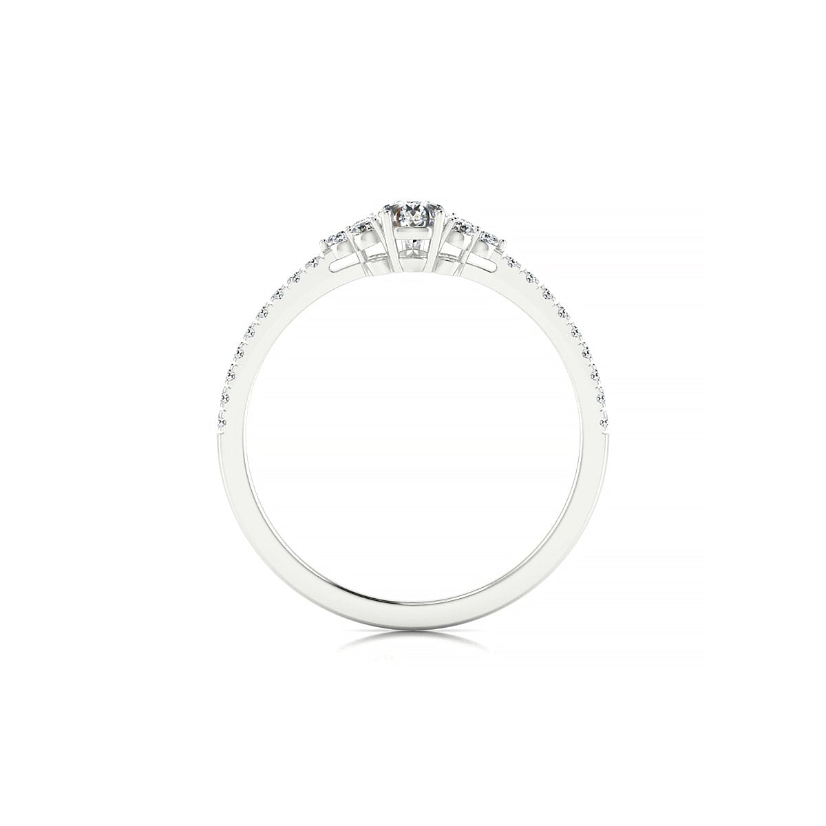 Reverie | 18k White Gold 6 x 4 mm Pear Diamond Ring