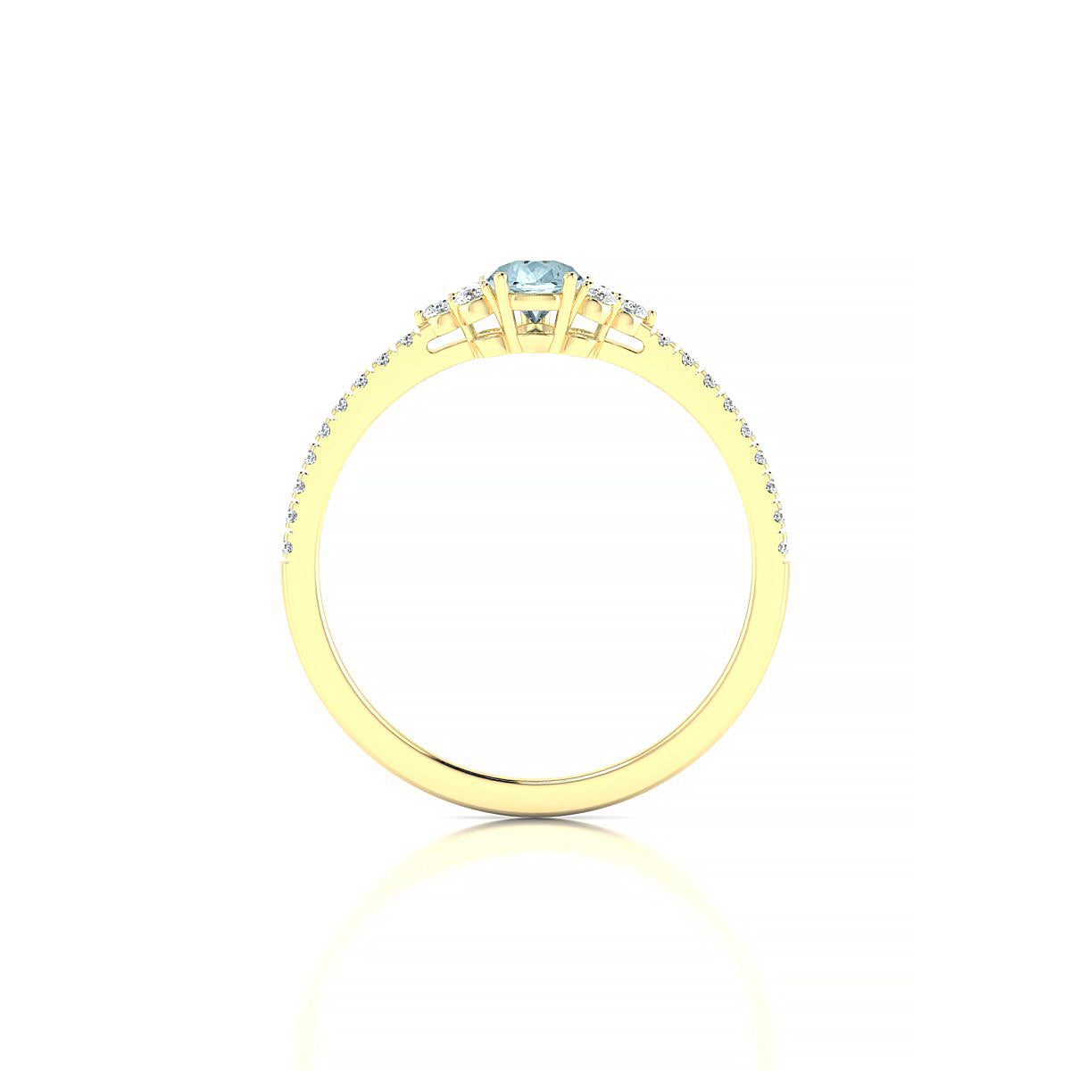 Reverie | 18k Yellow Gold 6 x 4 mm Pear Aquamarine Ring