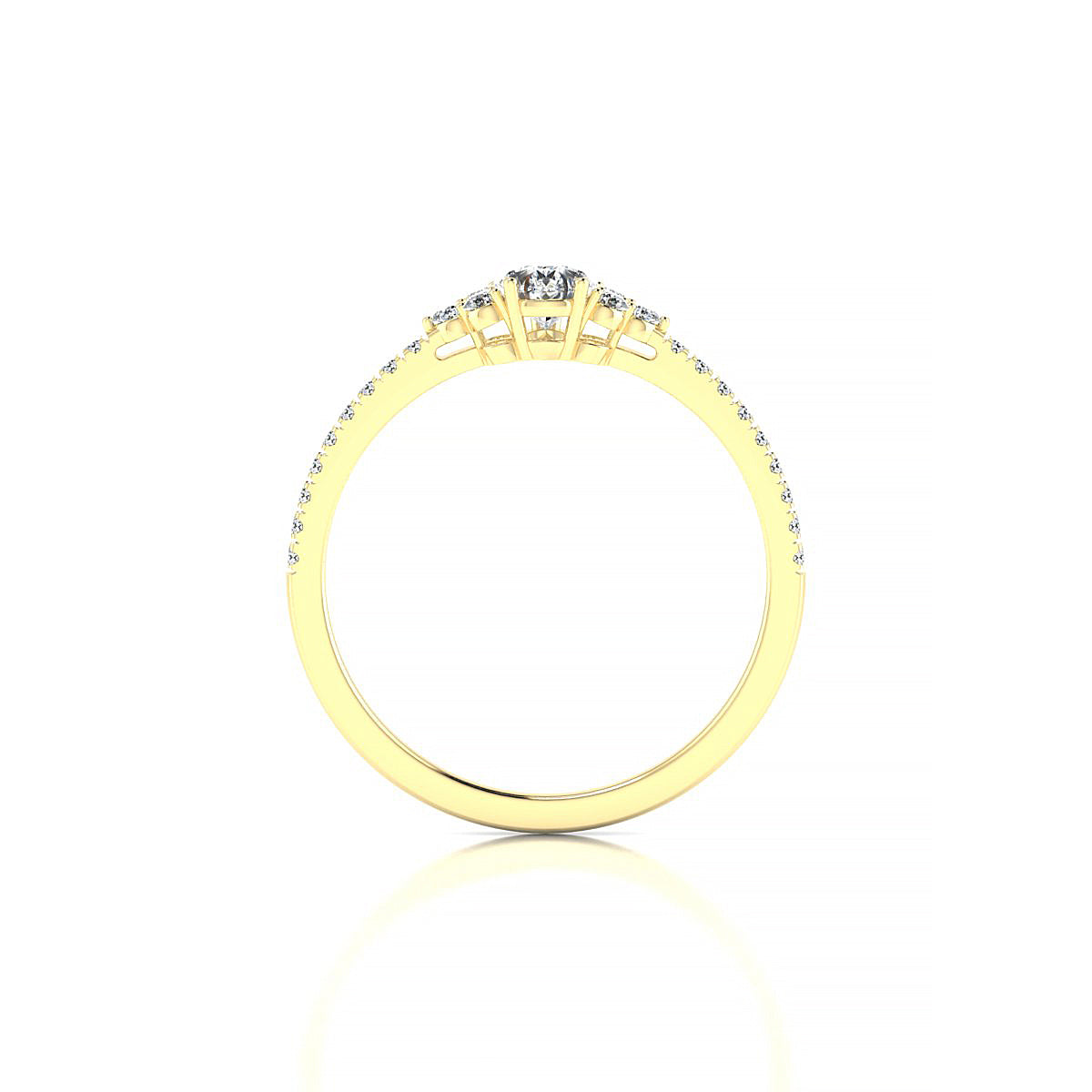 Reverie | 18k Yellow Gold 6 x 4 mm Pear Diamond Ring