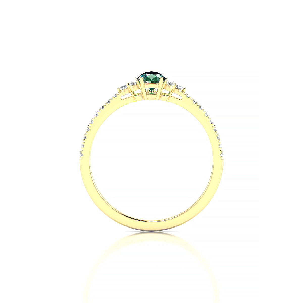Reverie | 18k Yellow Gold 6 x 4 mm Pear Emerald Ring