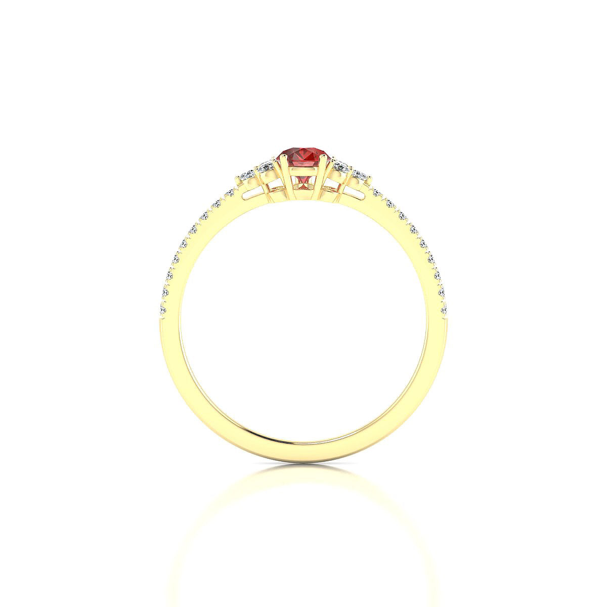 Reverie | 18k Yellow Gold 6 x 4 mm Pear Garnet Ring