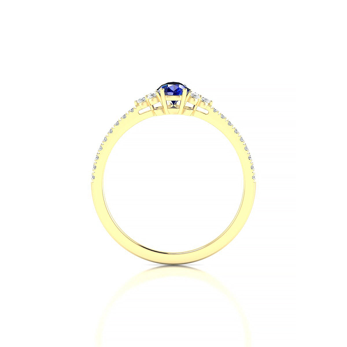 Reverie | 18k Yellow Gold 6 x 4 mm Pear Sapphire Ring