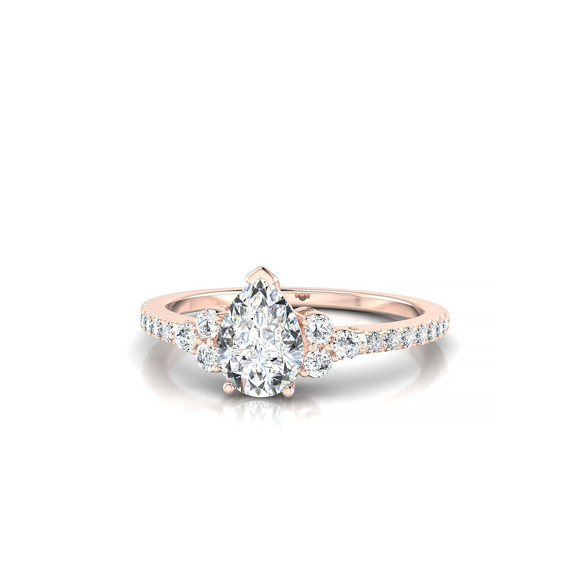 Reverie | 18k Rose Gold 7 x 5 mm Pear Diamond Ring