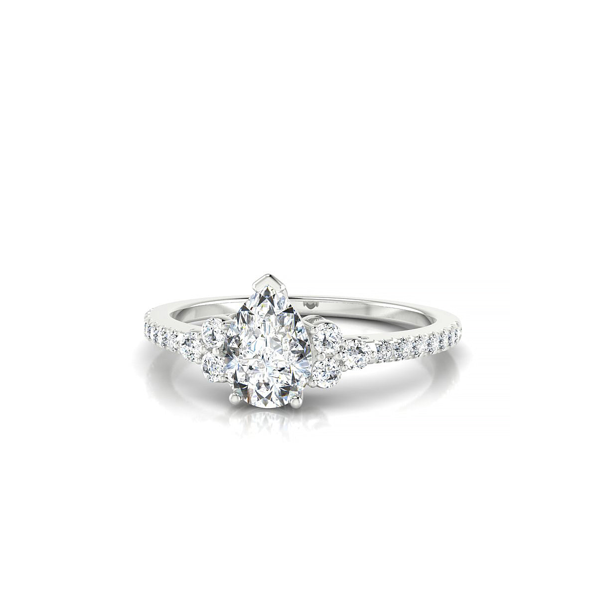 Reverie | 18k White Gold 7 x 5 mm Pear Diamond Ring