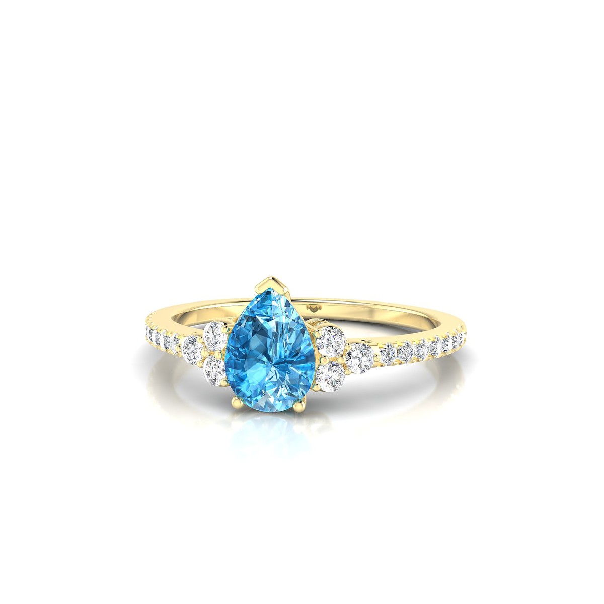 Reverie | 18k Yellow Gold 7 x 5 mm Pear Topaz Ring