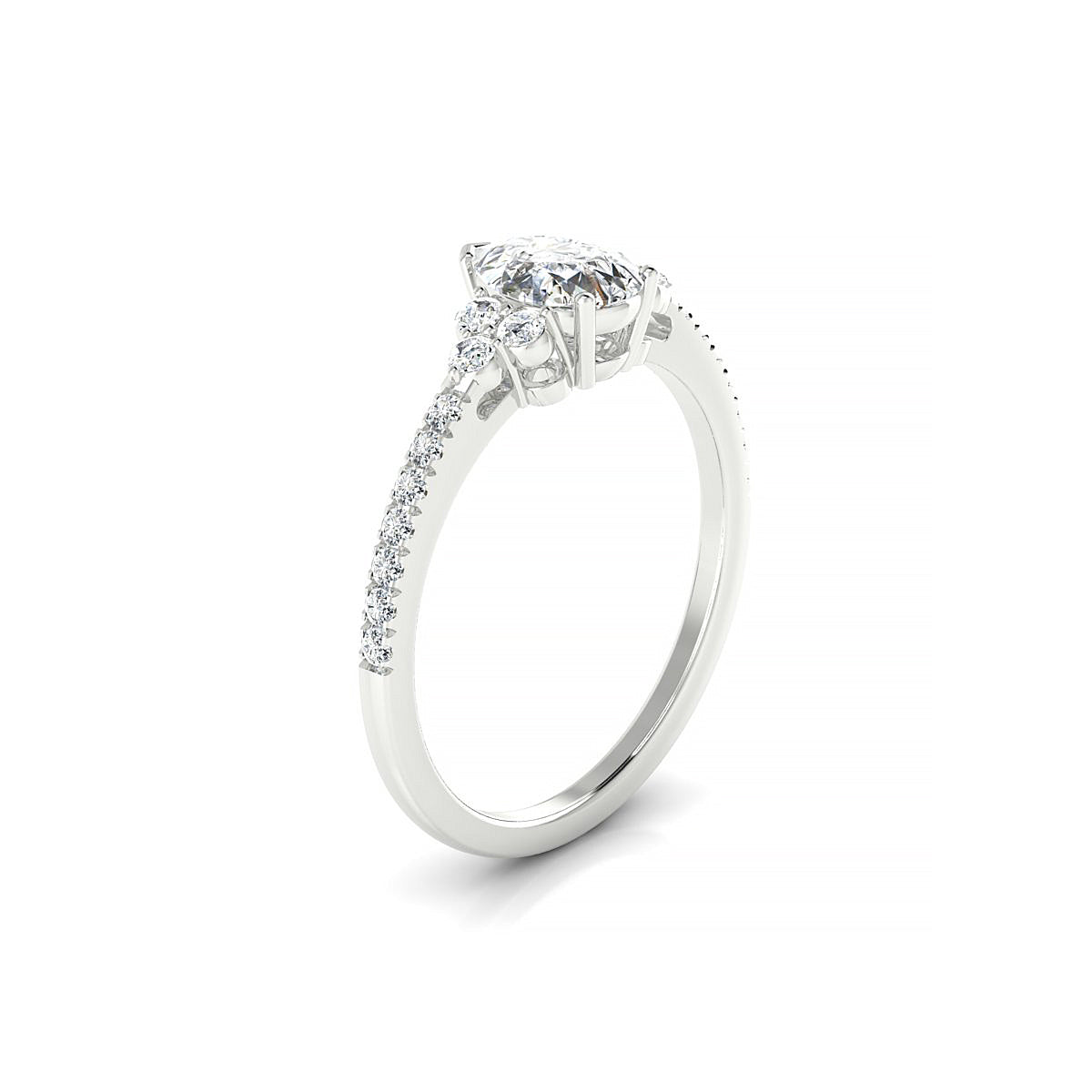 Reverie | 18k White Gold 7 x 5 mm Pear Diamond Ring