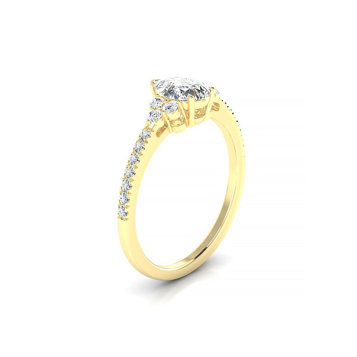 Reverie | 18k Yellow Gold 7 x 5 mm Pear Diamond Ring