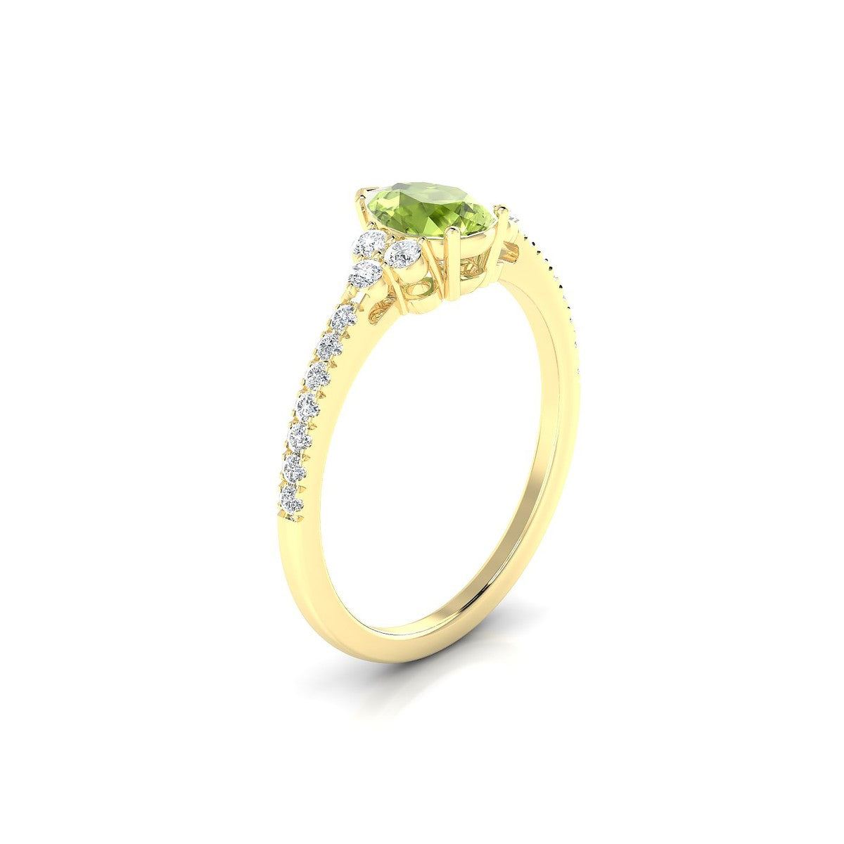 Reverie | 18k Yellow Gold 7 x 5 mm Pear Peridot Ring