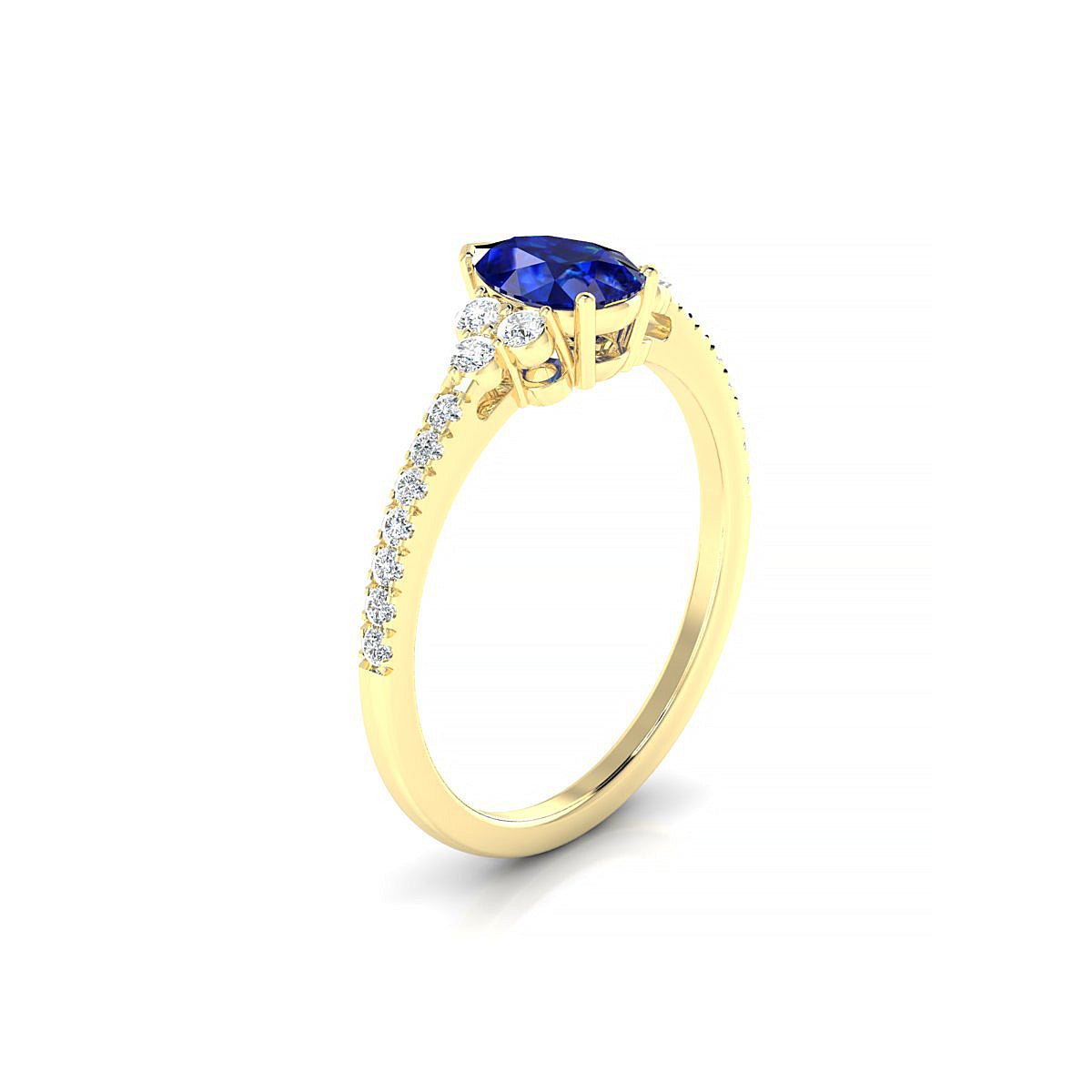 Reverie | 18k Yellow Gold 7 x 5 mm Pear Sapphire Ring