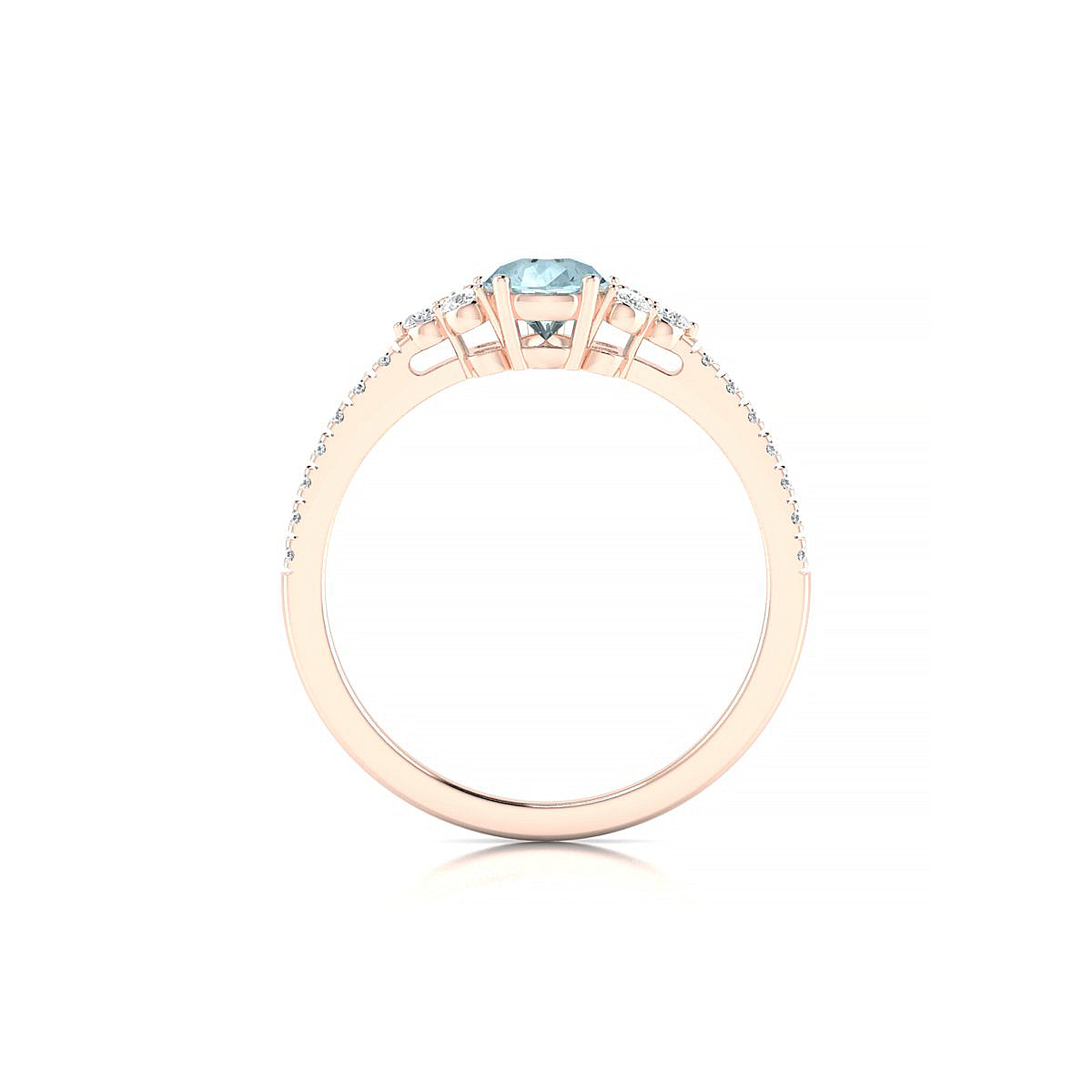 Reverie | 18k Rose Gold 7 x 5 mm Pear Aquamarine Ring