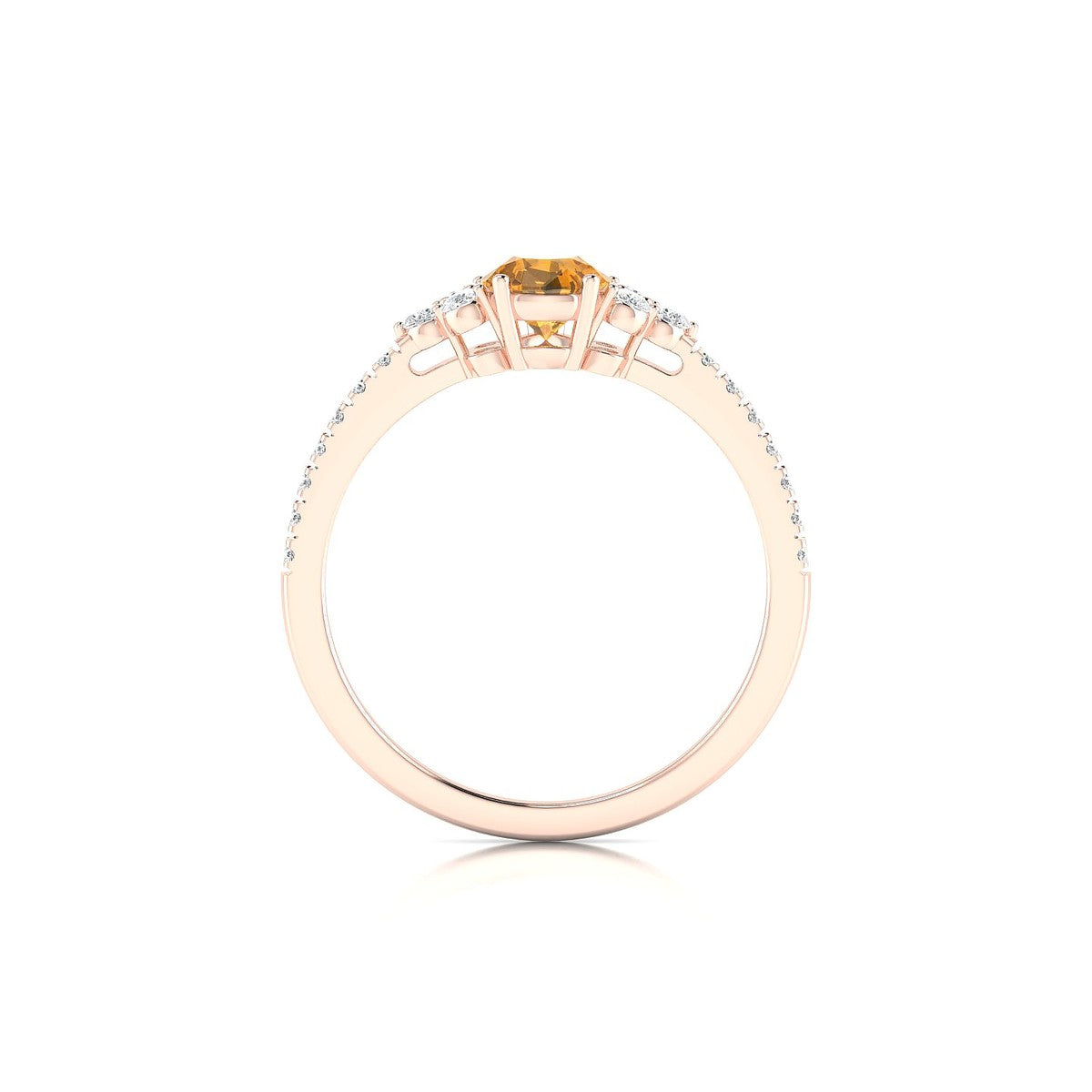 Reverie | 18k Rose Gold 7 x 5 mm Pear Citrine Ring