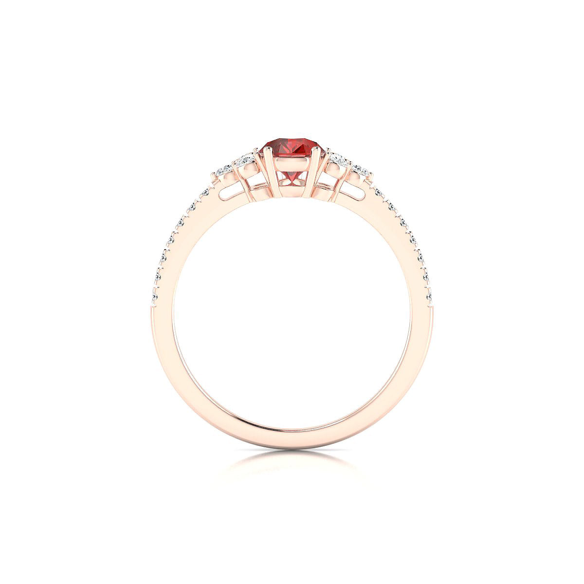 Reverie | 18k Rose Gold 7 x 5 mm Pear Garnet Ring