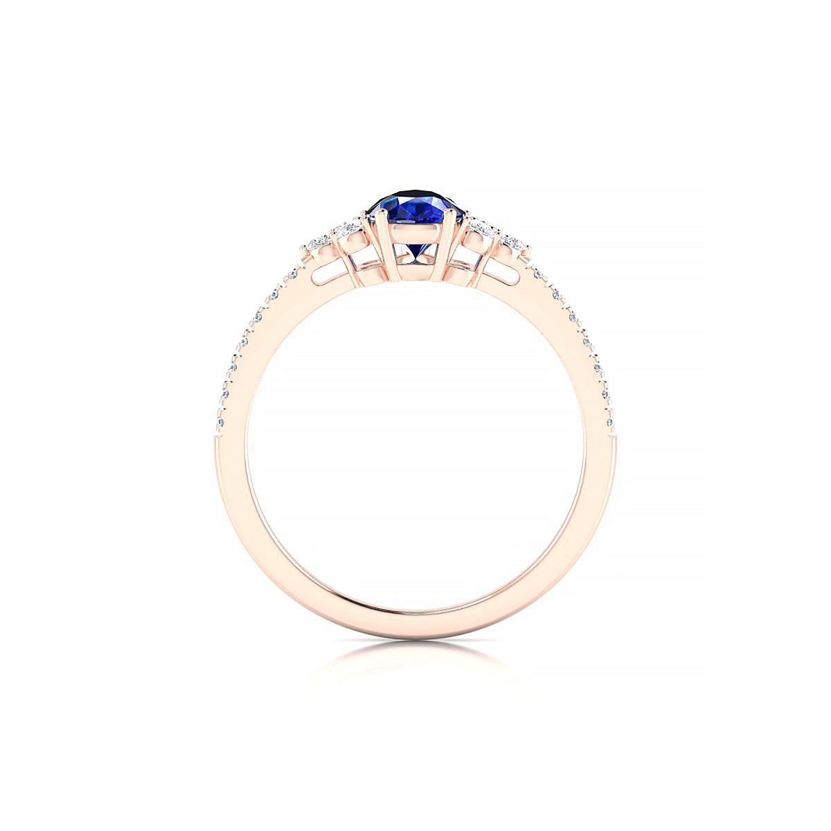 Reverie | 18k Rose Gold 7 x 5 mm Pear Sapphire Ring
