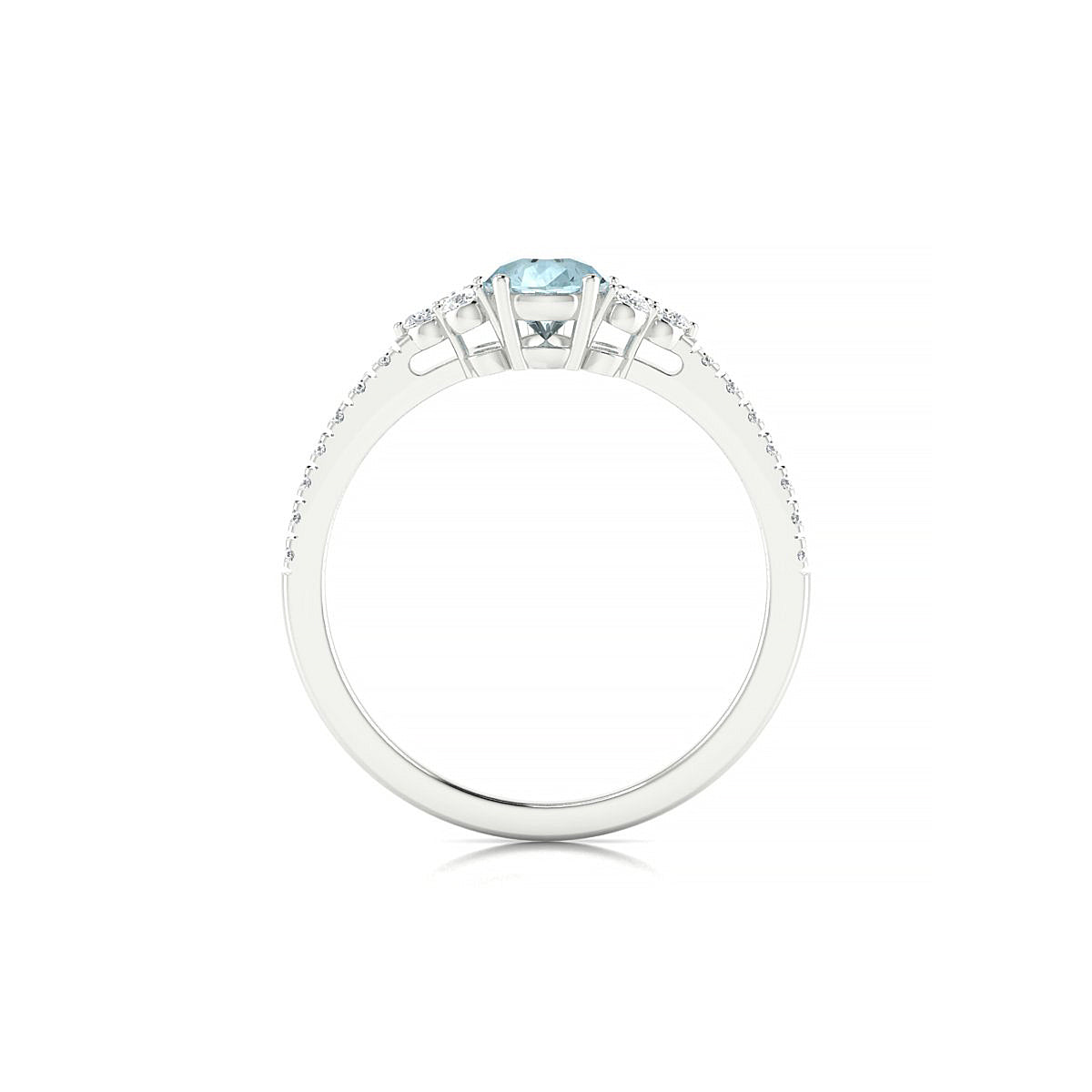 Reverie | 18k White Gold 7 x 5 mm Pear Aquamarine Ring