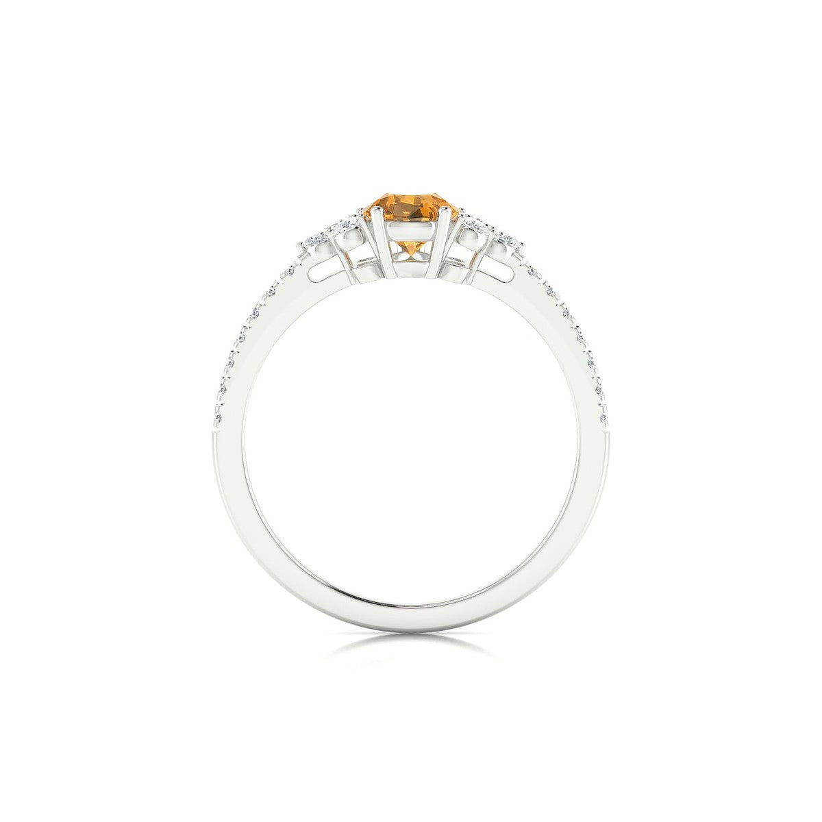 Reverie | 18k White Gold 7 x 5 mm Pear Citrine Ring
