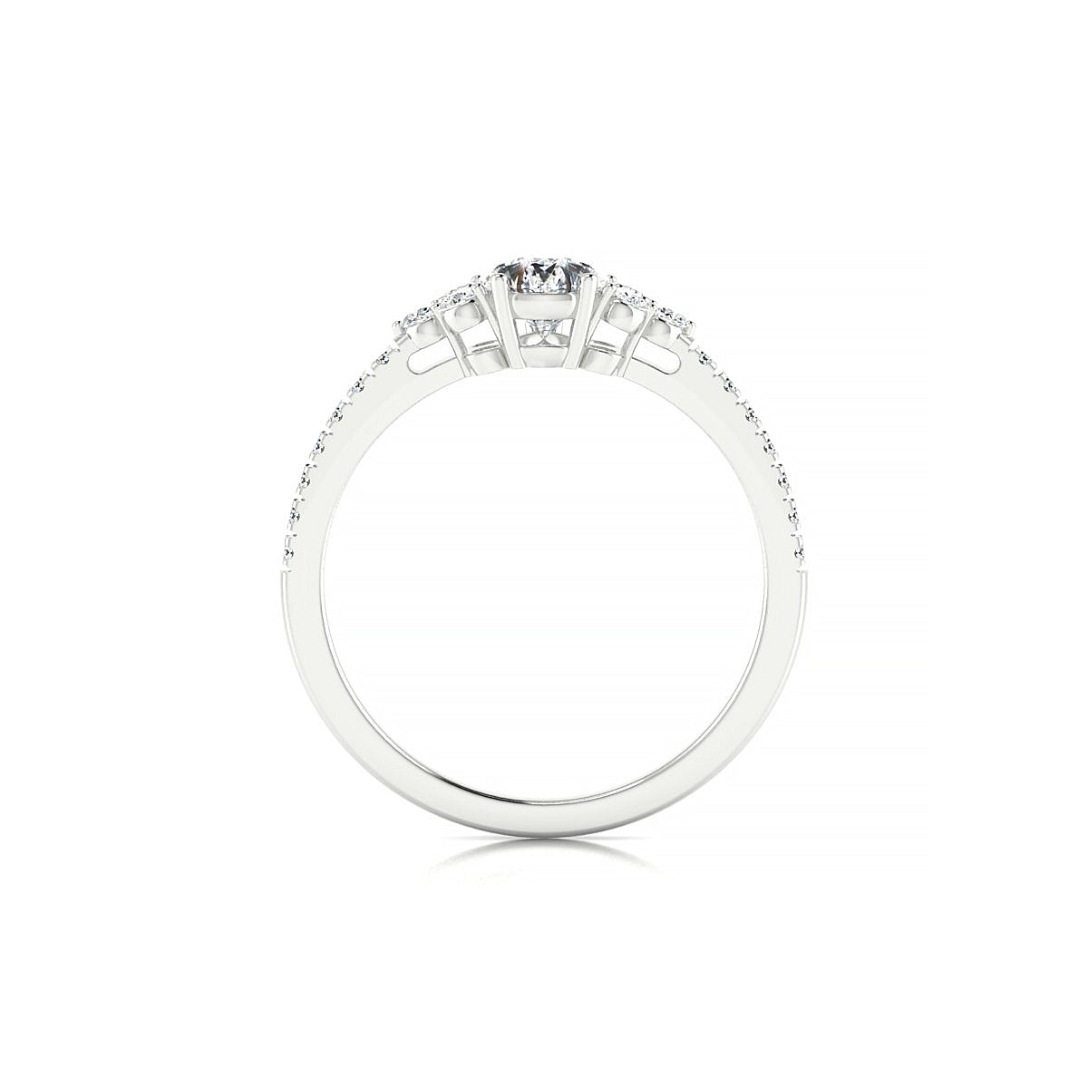 Reverie | 18k White Gold 7 x 5 mm Pear Diamond Ring