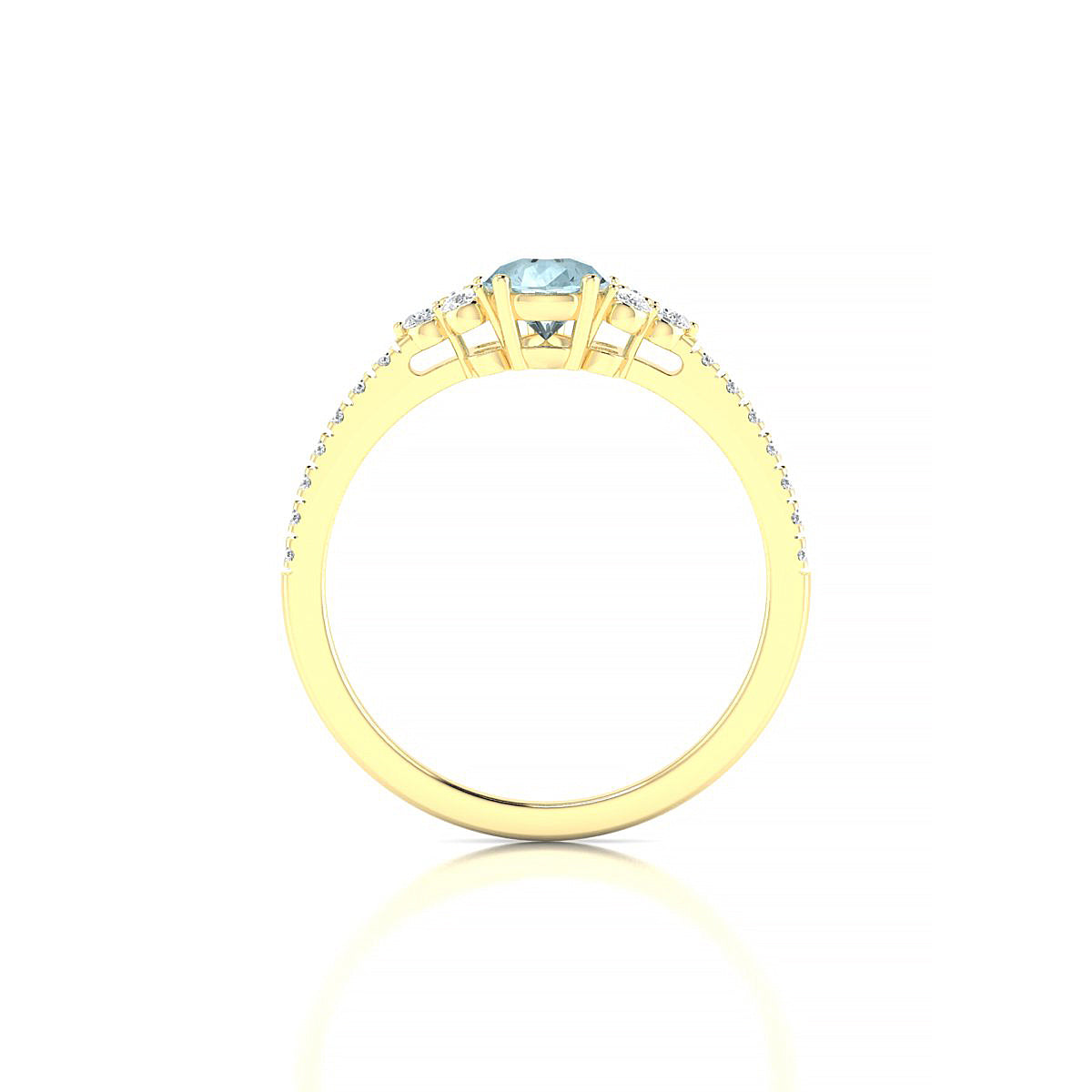 Reverie | 18k Yellow Gold 7 x 5 mm Pear Aquamarine Ring