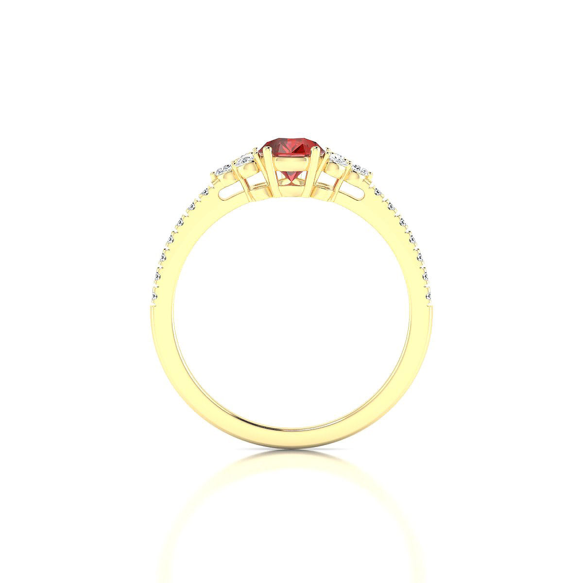 Reverie | 18k Yellow Gold 7 x 5 mm Pear Garnet Ring
