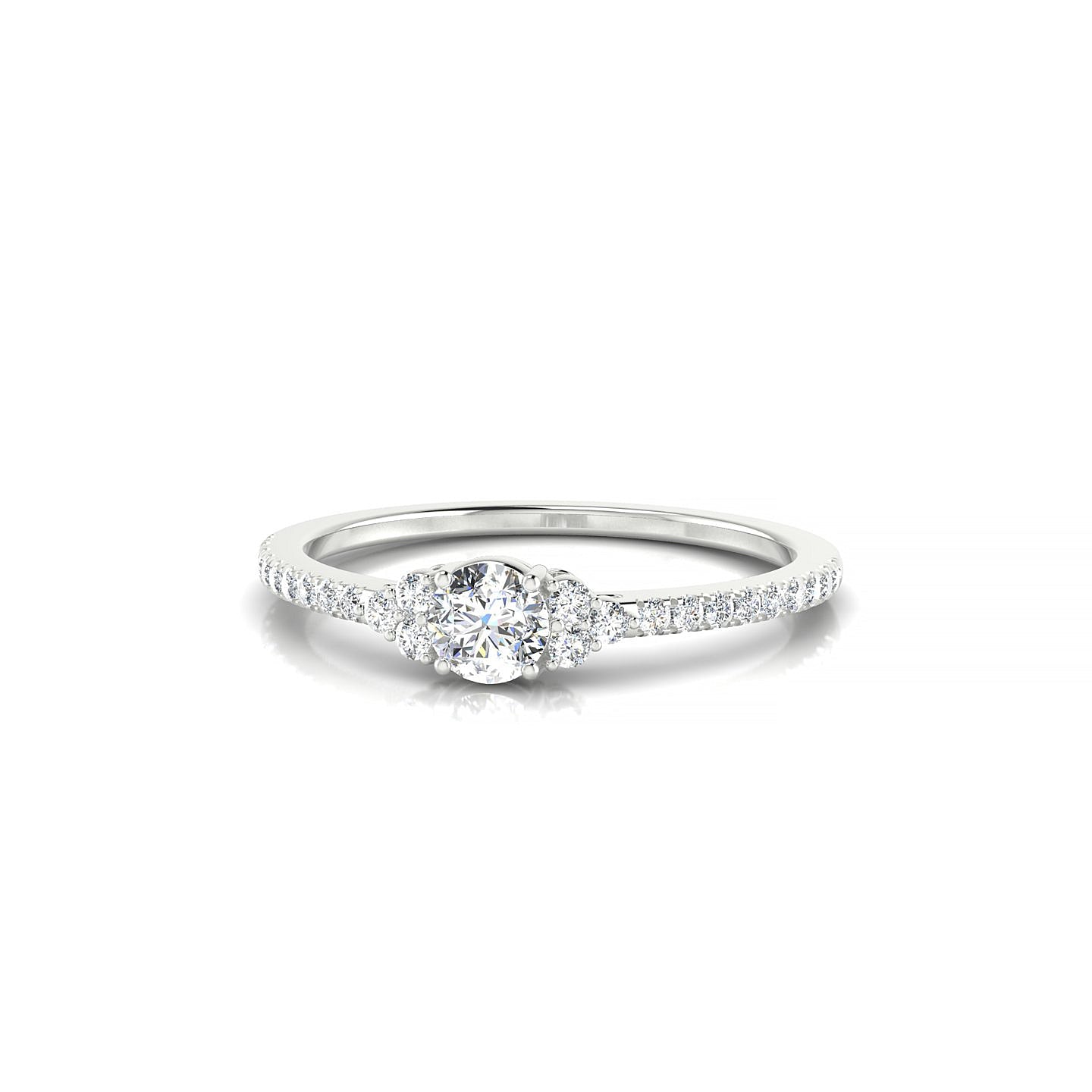 Reverie | 18k White Gold 3.7 mm Round Diamond Ring