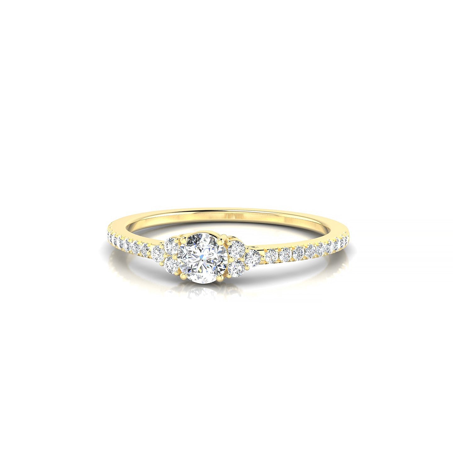 Reverie | 18k Yellow Gold 3.7 mm Round Diamond Ring