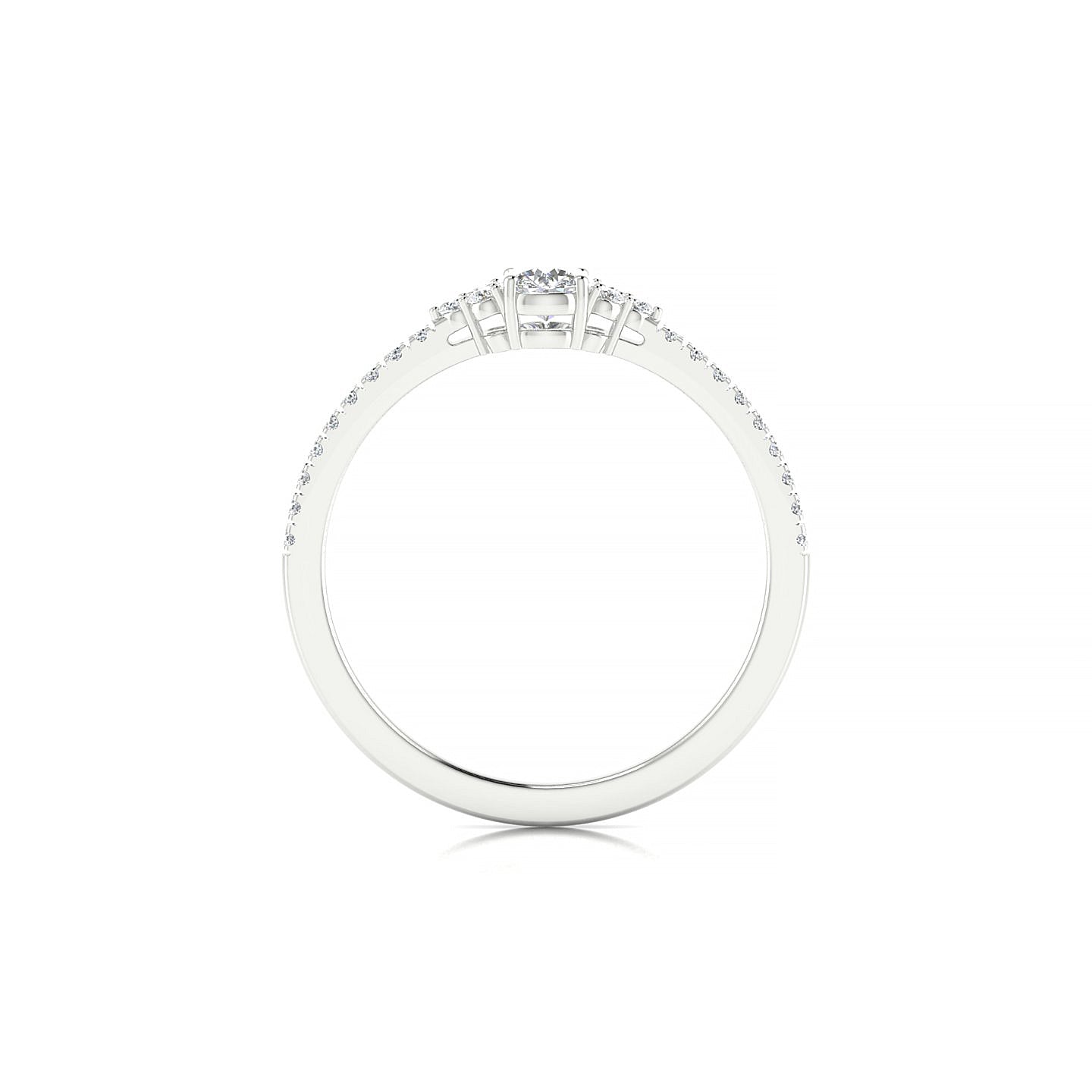 Reverie | 18k White Gold 3.7 mm Round Diamond Ring