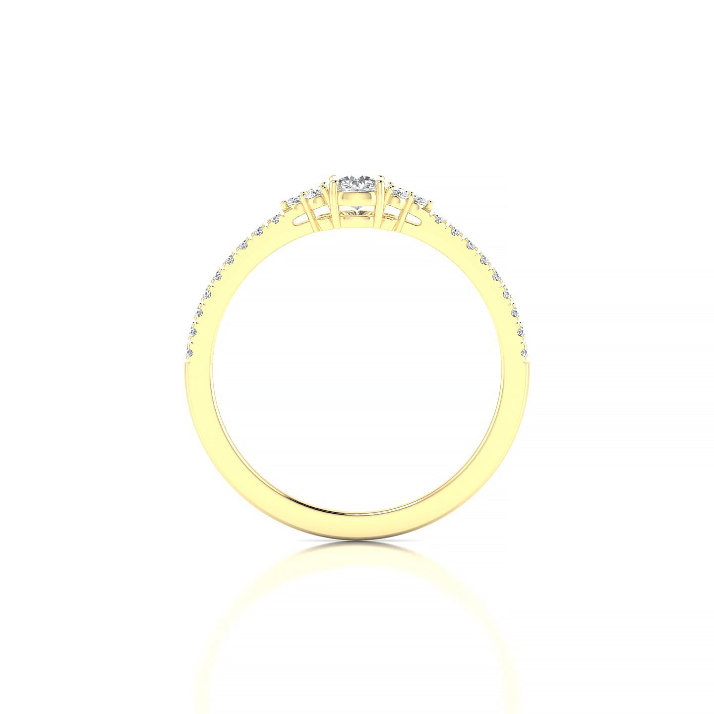 Reverie | 18k Yellow Gold 3.7 mm Round Diamond Ring