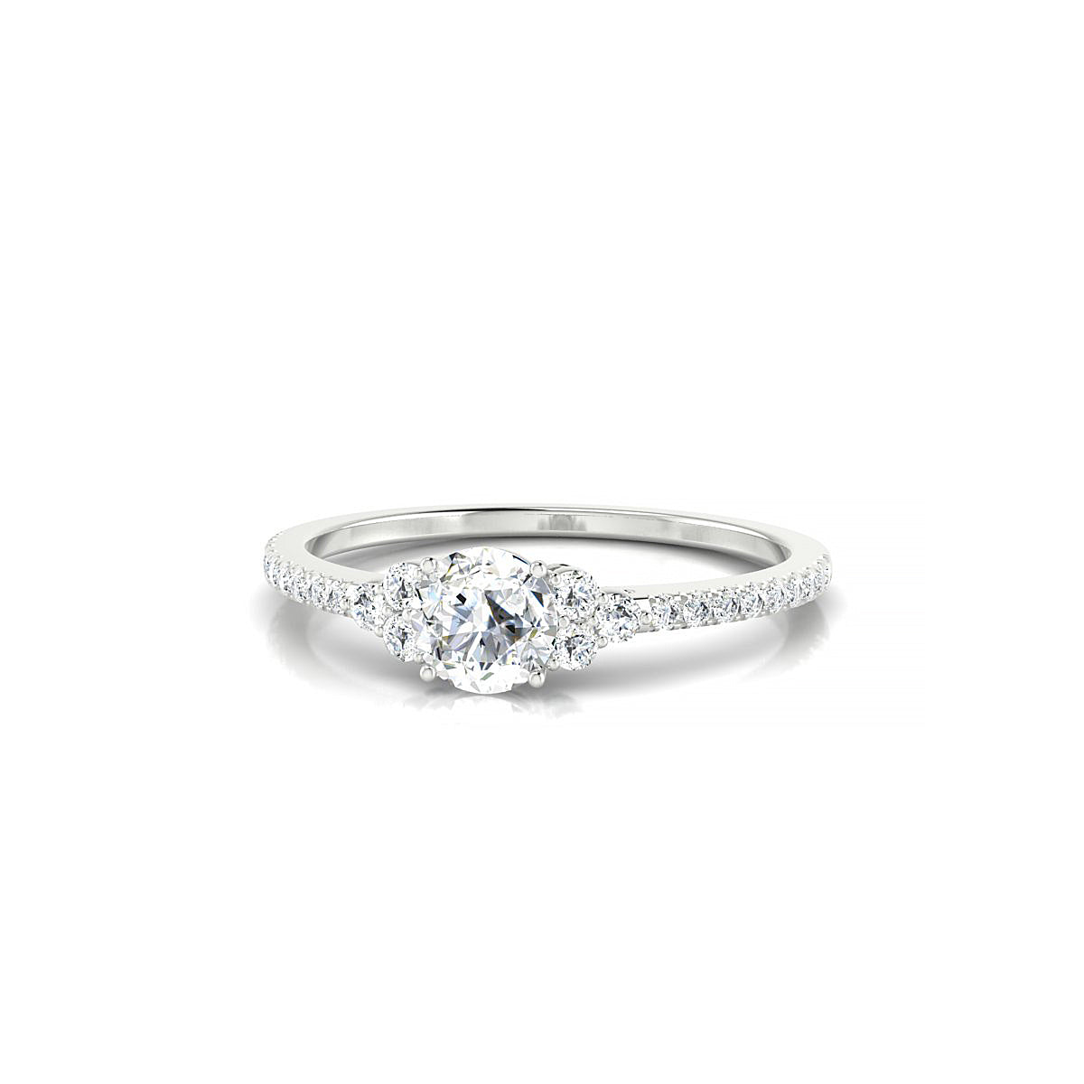 Reverie | 18k White Gold 4.2 mm Round Diamond Ring