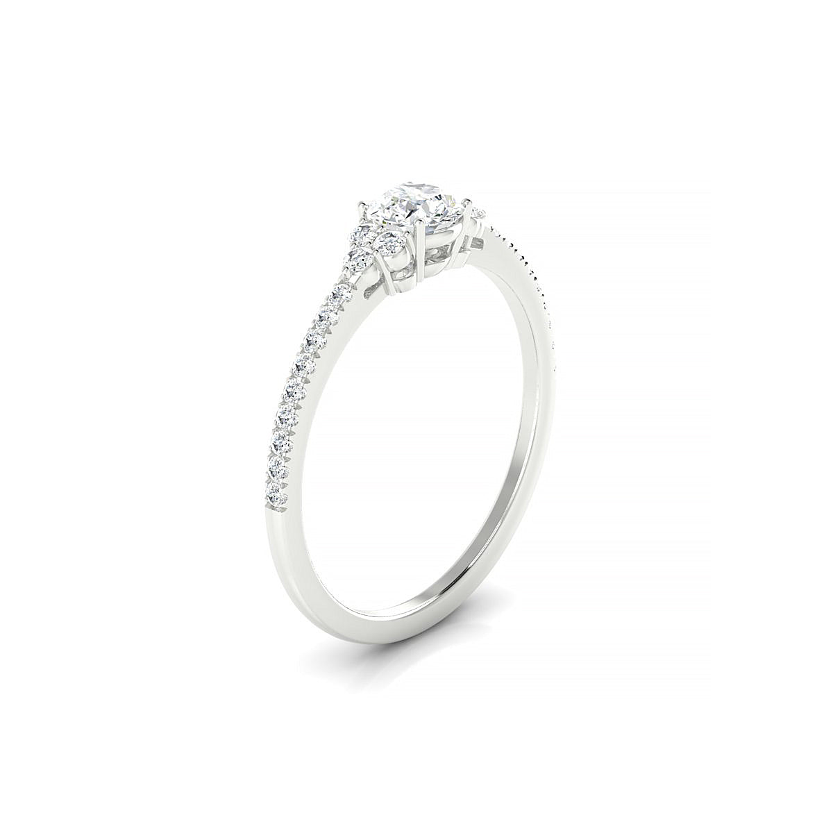 Reverie | 18k White Gold 4.2 mm Round Diamond Ring