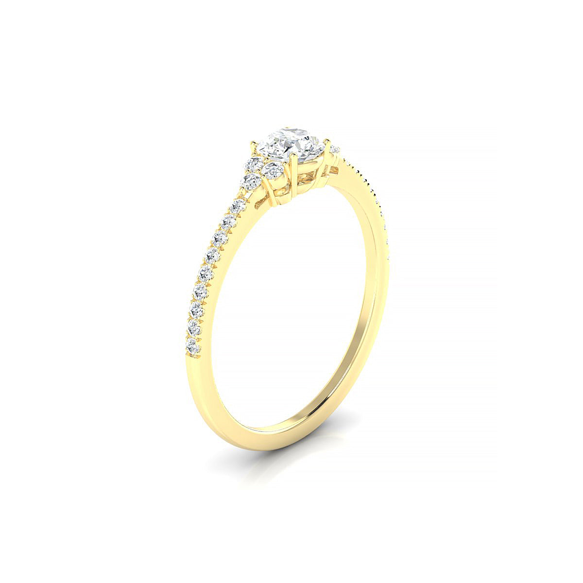 Reverie | 18k Yellow Gold 4.2 mm Round Diamond Ring
