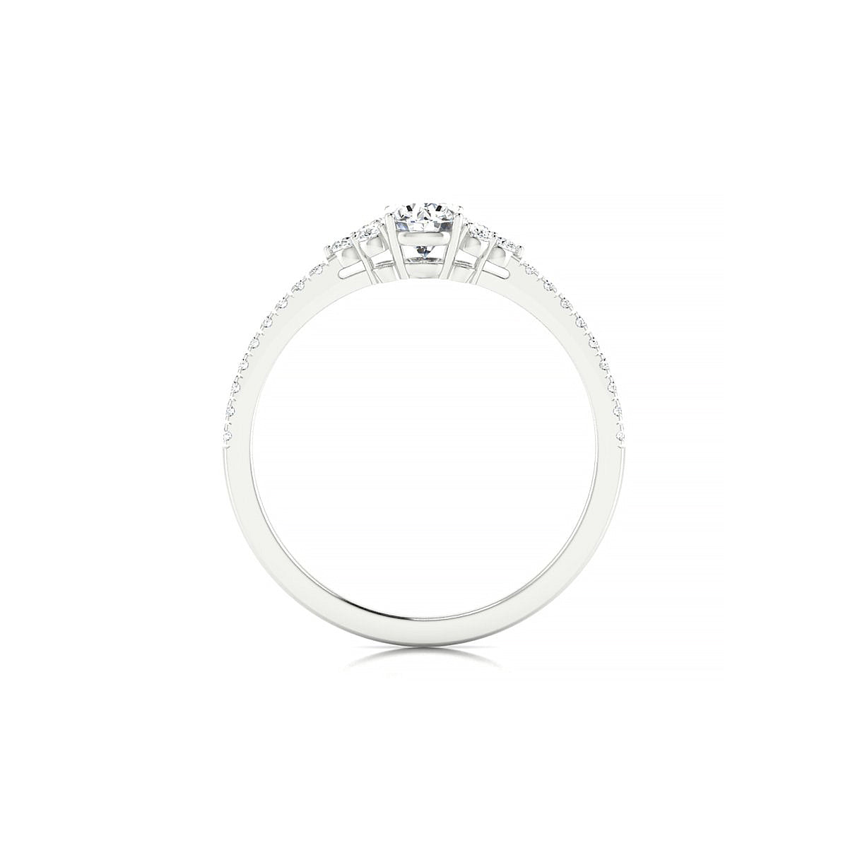 Reverie | 18k White Gold 4.2 mm Round Diamond Ring