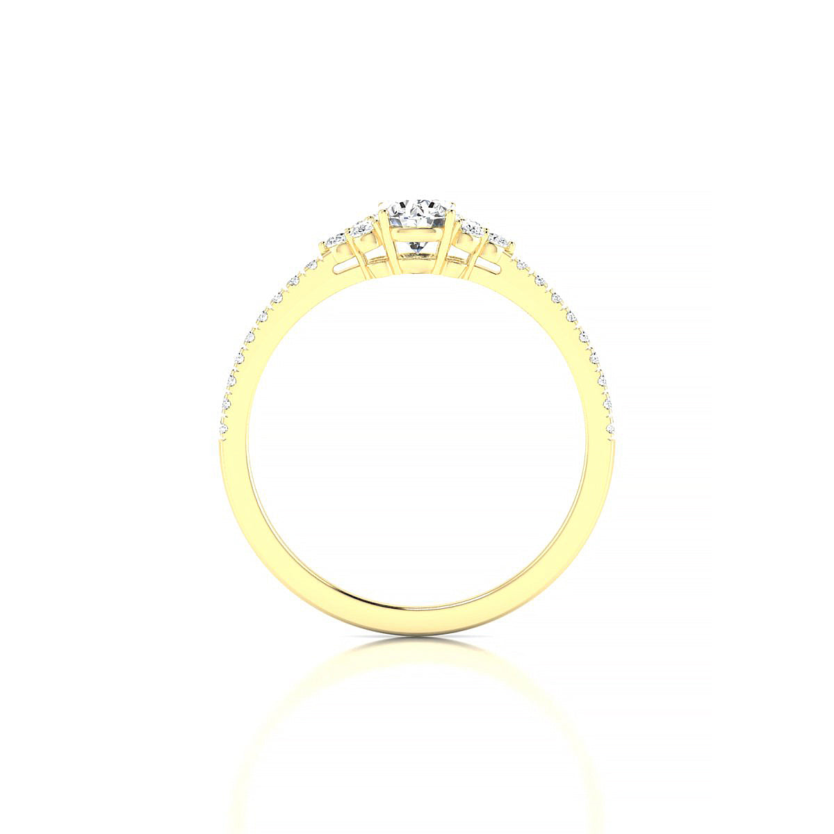 Reverie | 18k Yellow Gold 4.2 mm Round Diamond Ring
