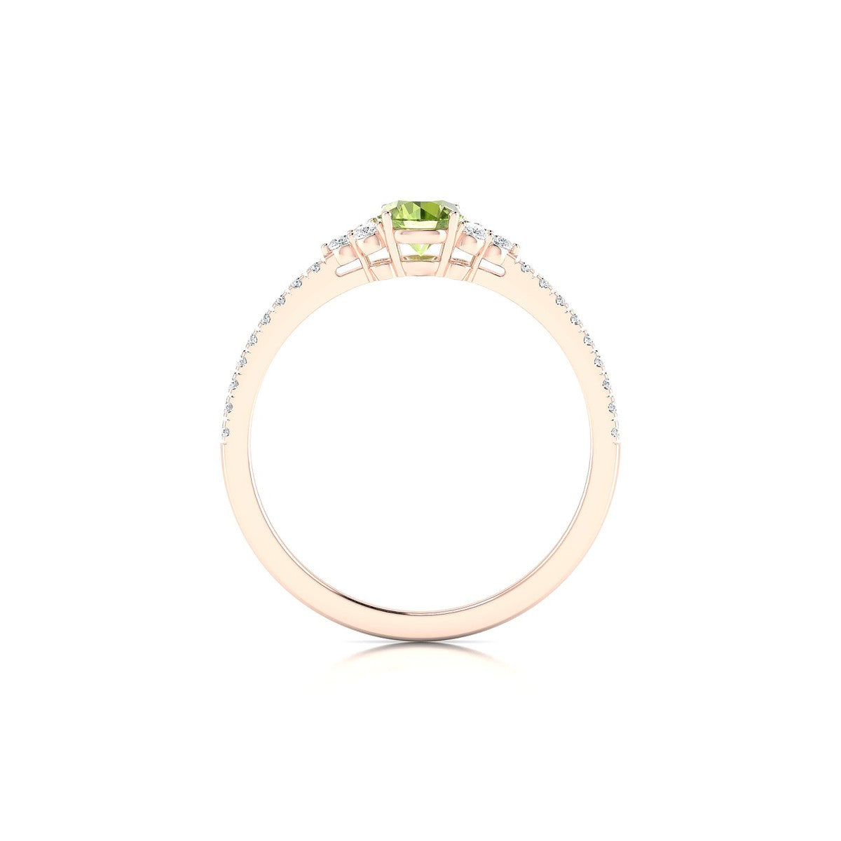 Reverie | 18k Rose Gold 4.5 mm Round Peridot Ring