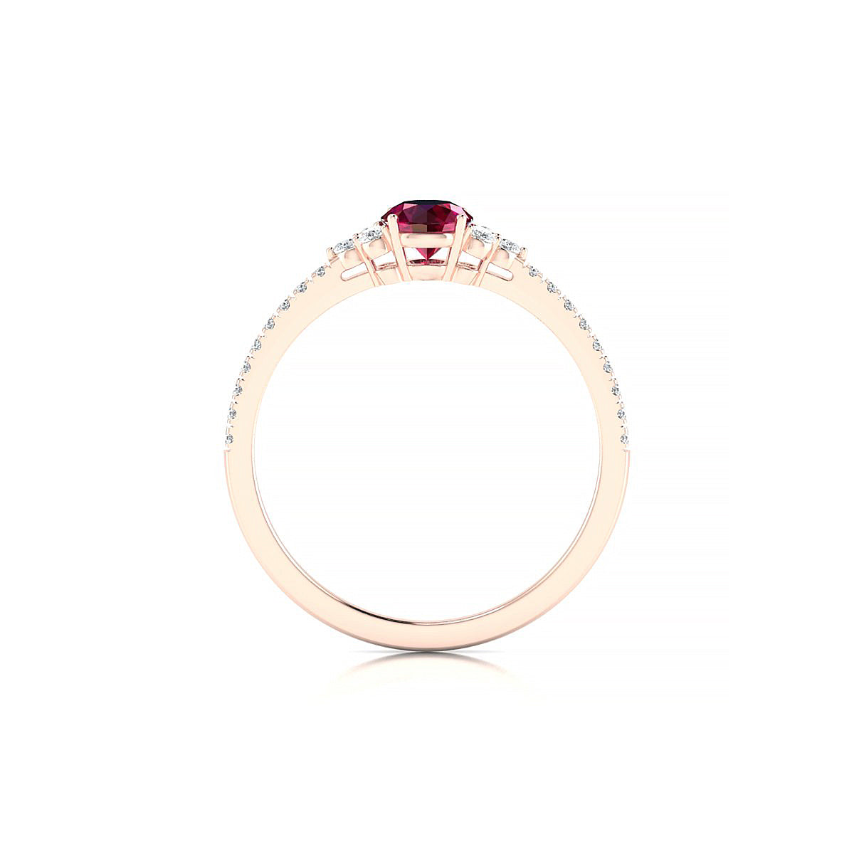 Reverie | 18k Rose Gold 4.5 mm Round Ruby Ring
