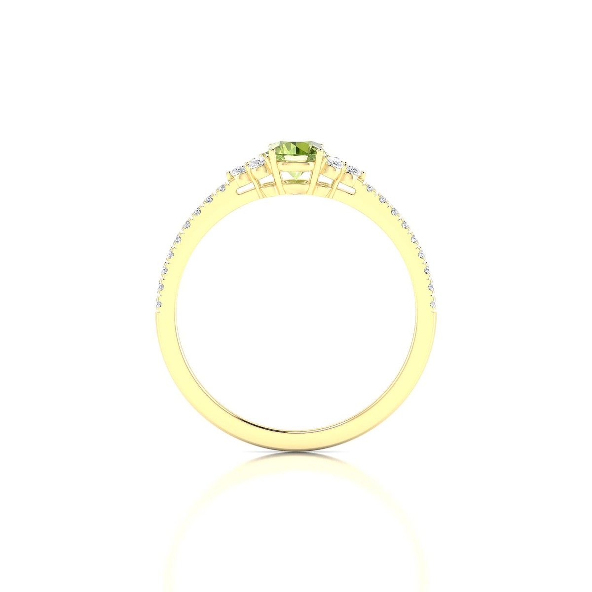 Reverie | 18k Yellow Gold 4.5 mm Round Peridot Ring