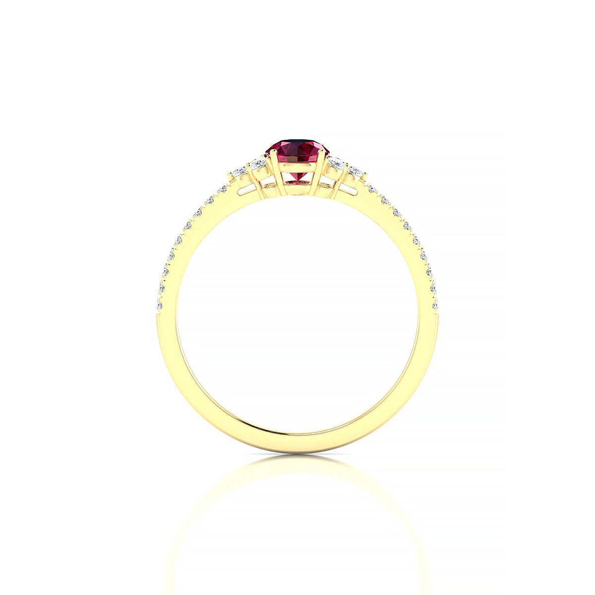 Reverie | 18k Yellow Gold 4.5 mm Round Ruby Ring