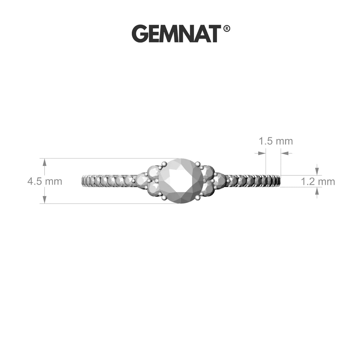 Reverie | 18k Rose Gold 4.5 mm Round Peridot Ring