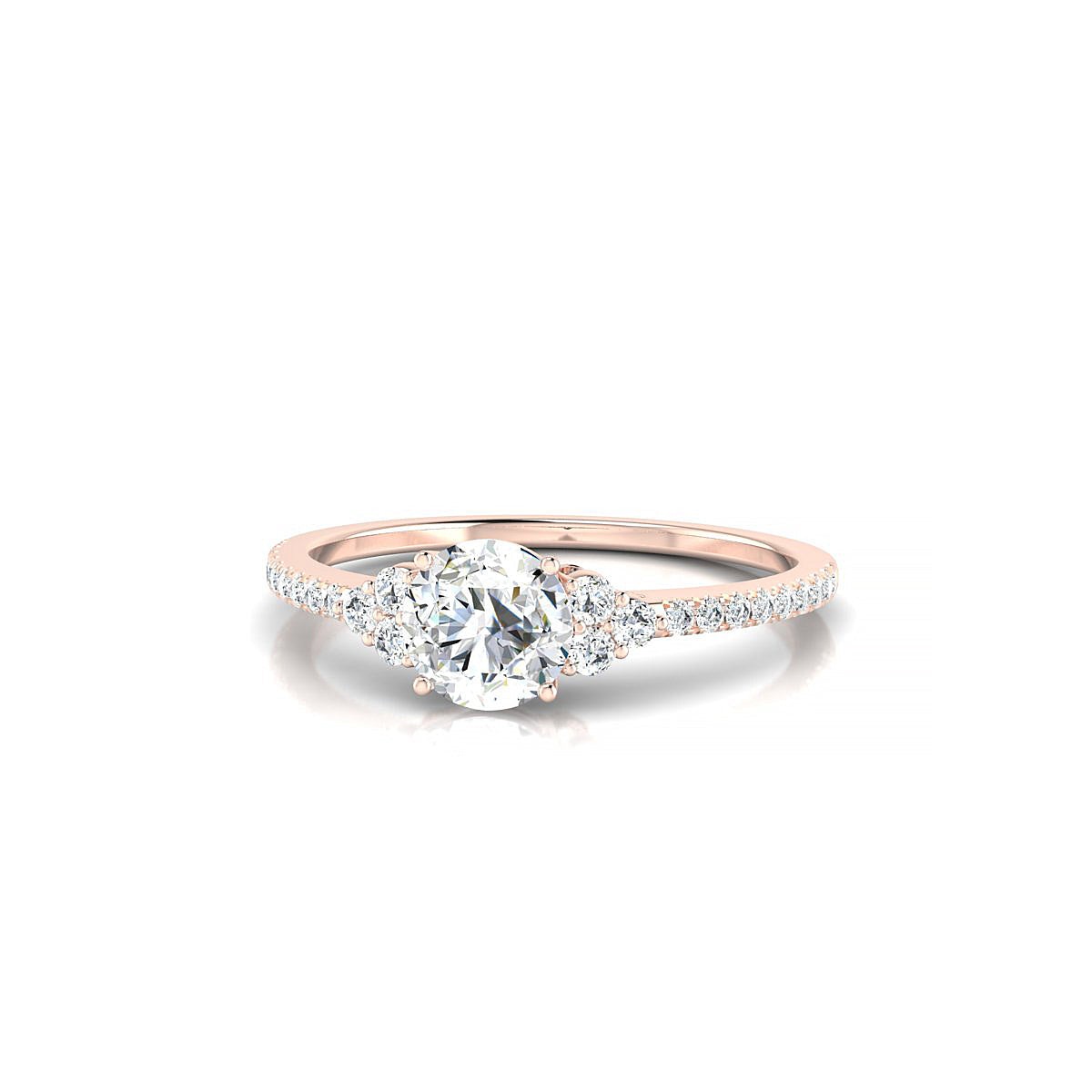 Reverie | 18k Rose Gold 5.2 mm Round Diamond Ring
