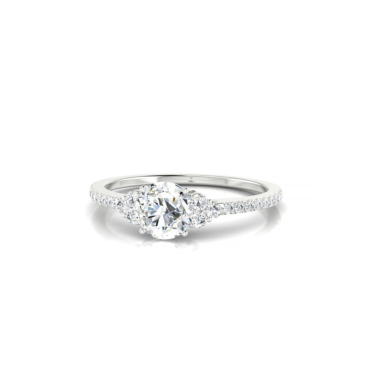 Reverie | 18k White Gold 5.2 mm Round Diamond Ring