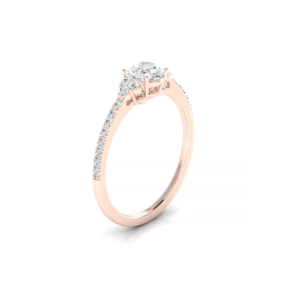 Reverie | 18k Rose Gold 5.2 mm Round Diamond Ring