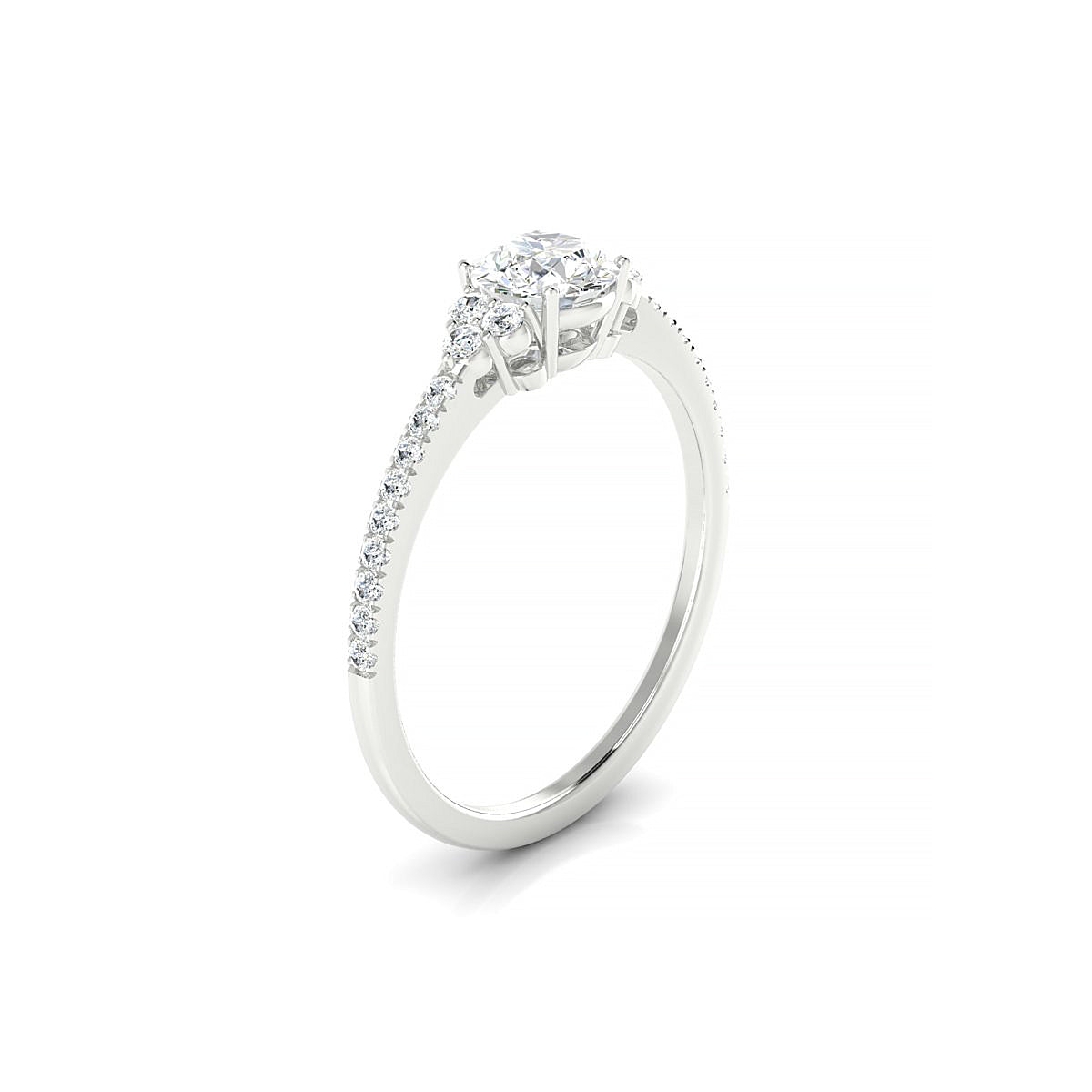 Reverie | 18k White Gold 5.2 mm Round Diamond Ring