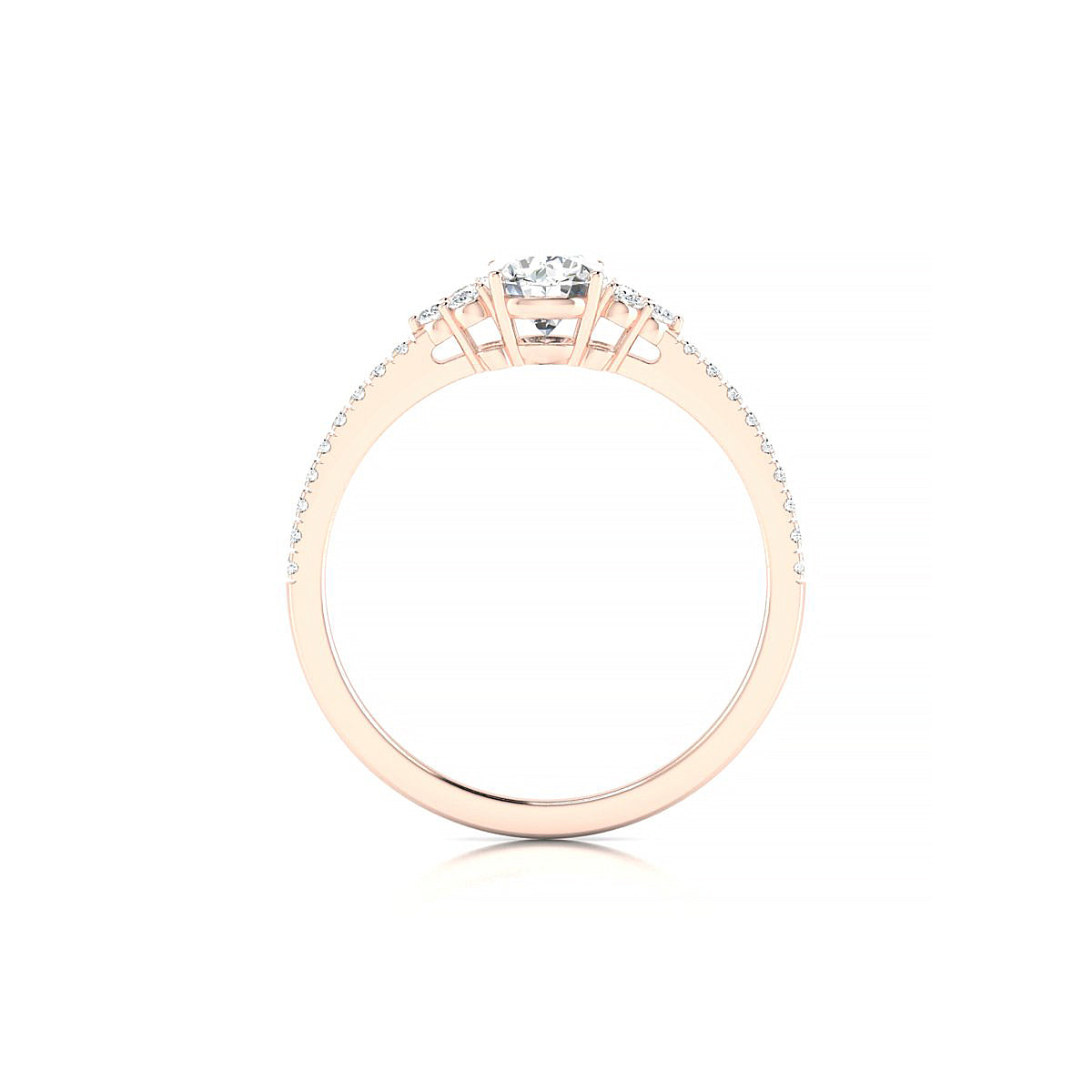Reverie | 18k Rose Gold 5.2 mm Round Diamond Ring