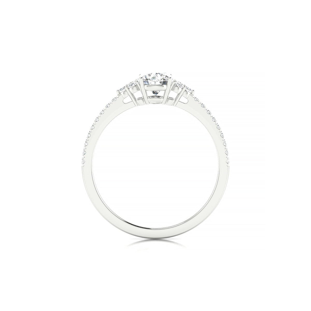 Reverie | 18k White Gold 5.2 mm Round Diamond Ring
