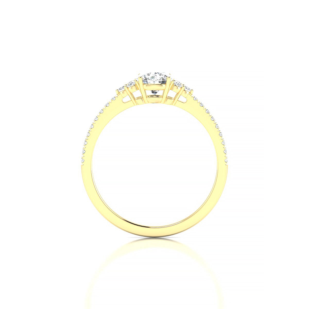 Reverie | 18k Yellow Gold 5.2 mm Round Diamond Ring