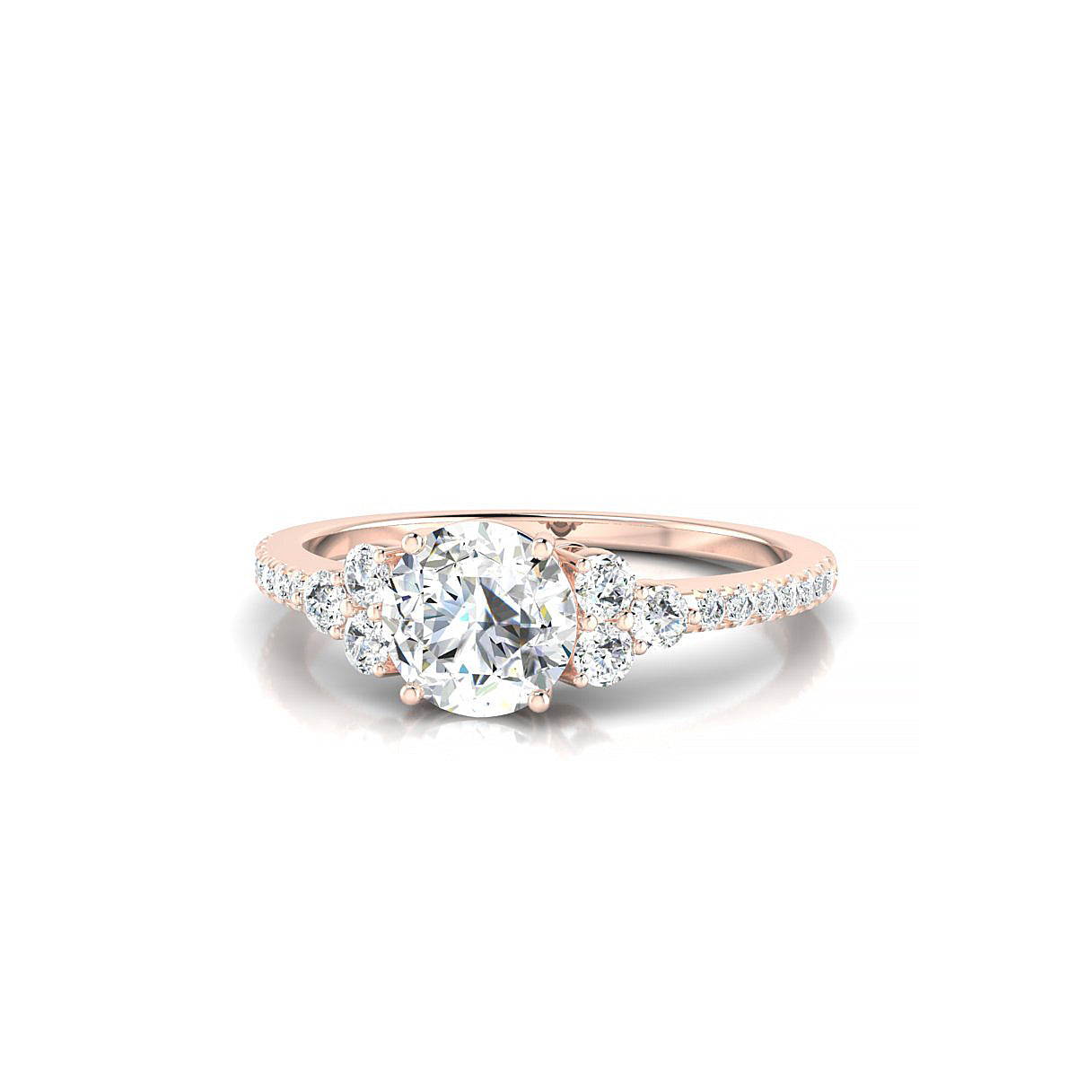 Reverie | 18k Rose Gold 5.7 mm Round Diamond Ring